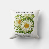 Shastaデイジーのヴィンテージの種の包み クッション (裏面)