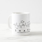 Shataraペプチド名mug コーヒーマグカップ (正面左)