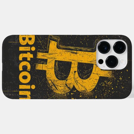 Shattered Bitcoin Logo Crypto Blockchain Design Case-Mate iPhoneケース (裏面 (横))