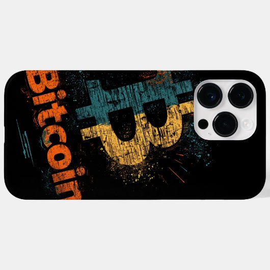 Shattered Bitcoin Logo Crypto Blockchain Design Case-Mate iPhoneケース (裏面 (横))