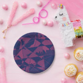 Shattered Blue Red ペーパープレート (パーティー)