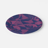 Shattered Blue Red ペーパープレート (アングル)