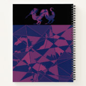 Shattered Blue Red Chinese dragon ノートブック (裏面)