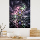 Shattered Glass Storm Landscape ポスター (キッチン)