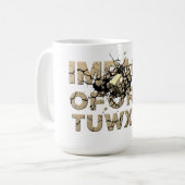 Shattered Rock Text Urban Grunge Art コーヒーマグカップ (正面左)