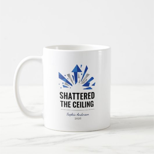 Shattered The Ceiling | Personalized コーヒーマグカップ (左)