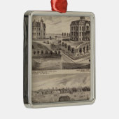 Shattuckの学校、Faribault Willisホール、ミネソタ メタルオーナメント (右)