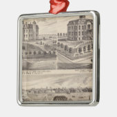 Shattuckの学校、Faribault Willisホール、ミネソタ メタルオーナメント (左)