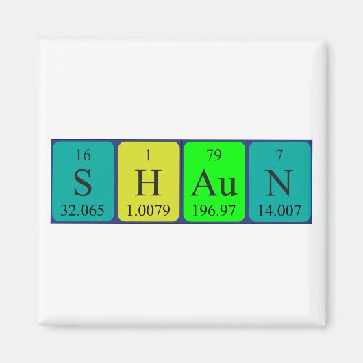 Shaun周期表名磁石 マグネット (正面)