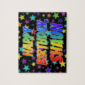 「SHAUN」名、おもしろい「ハッピーバースデー」 ジグソーパズル (縦)