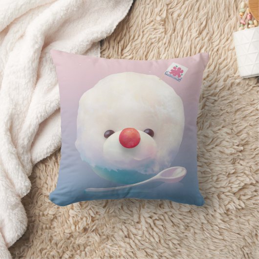 Shaved Ice Pup: Smiling Bichon Summer Dessert クッション (ブランケット)