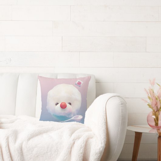Shaved Ice Pup: Smiling Bichon Summer Dessert クッション (ソファ)