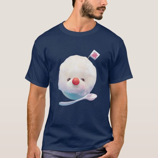 Shaved Ice Pup: Smiling Bichon Summer Dessert Tシャツ (正面)
