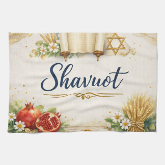 Shavuot Gift, Feast of Weeks, Jewish Holiday  キッチンタオル