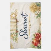 Shavuot Gift, Feast of Weeks, Jewish Holiday キッチンタオル (縦)