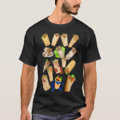 Shawarmaコラージュのカスタマイズ Tシャツ (正面)