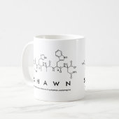 Shawnペプチド名mug コーヒーマグカップ (正面左)