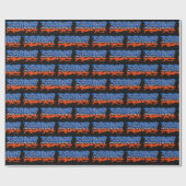 Shawn Vorname Name Graffiti blue orange ラッピングペーパー (フラット)