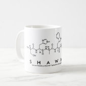 Shawndaペプチド名mug コーヒーマグカップ (正面左)