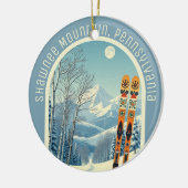 Shawnee Mountain Pennsylvania ski souvenir  セラミックオーナメント (左)