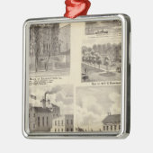 Shawneetownの銀行、住宅およびビール醸造所 メタルオーナメント (左)