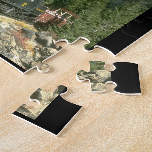 Shay第12は空のon_Steamの列車を黒くします ジグソーパズル (側面)