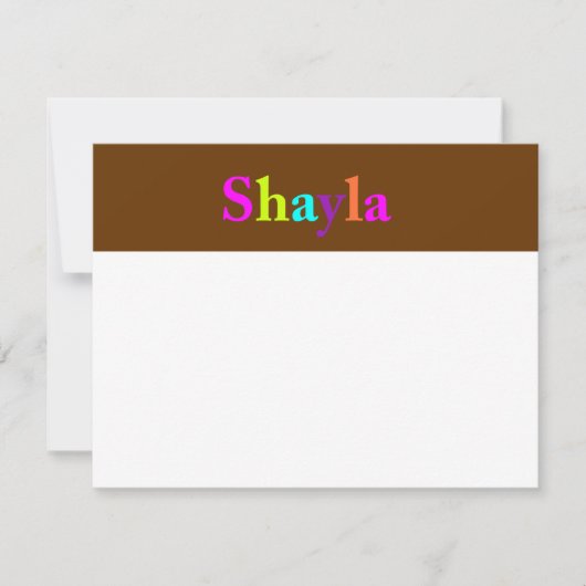 Shaylaは金属感謝していしています ノートカード (正面)