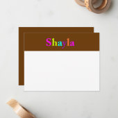 Shaylaは金属感謝していしています ノートカード (正面/裏面インサイチュ)