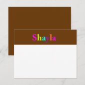 Shaylaは金属感謝していしています ノートカード (正面/裏面)