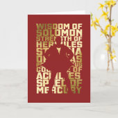 SHAZAM! |の能力金タイポグラフィのグラフィック カード (黄色い花)