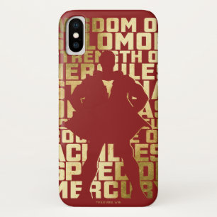 SHAZAM! の能力金タイポグラフィのグラフィック iPhone X ケース