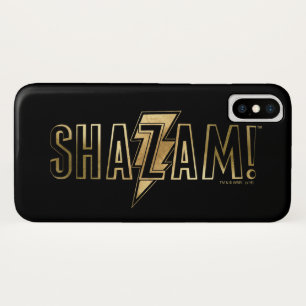 SHAZAM! の金ゴールドのロゴ iPhone X ケース