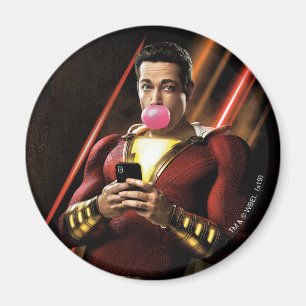 SHAZAM! フーセンガムを吹いている Shazam マグネット