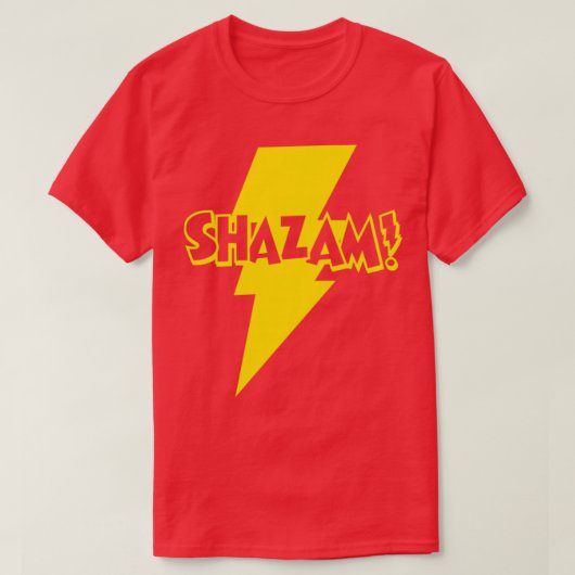 SHAZAM 1カラー金ゴールド Tシャツ (デザイン正面)