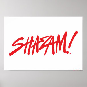 SHAZAM! Fury of the Gods Red Marker Logo ポスター