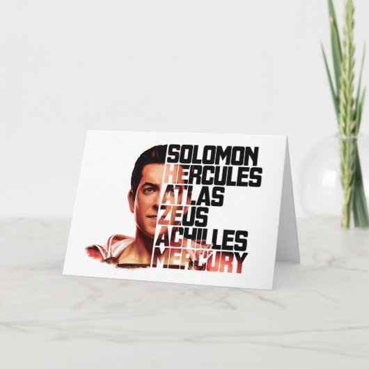 SHAZAM! | Shazamのクローズアップの略称のグラフィック カード (正面)