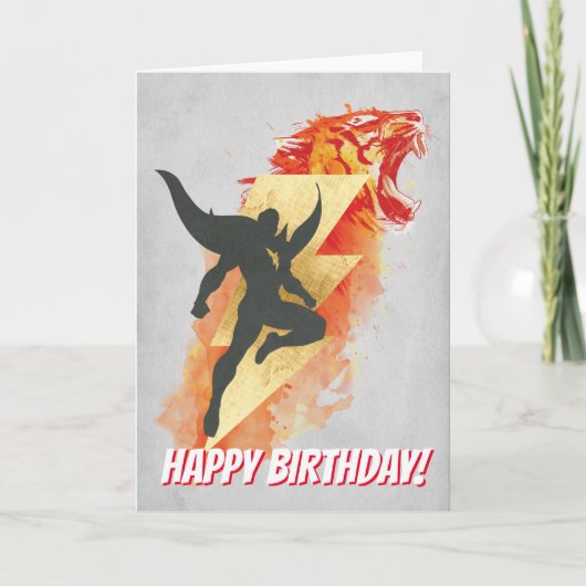 SHAZAM! | Shazamのトラ及び稲妻のグラフィック カード (正面)