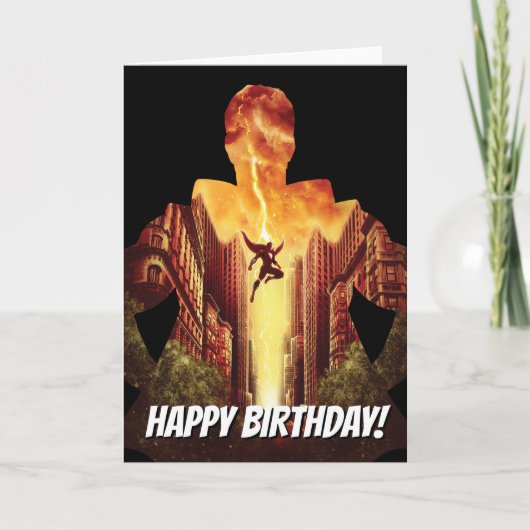 SHAZAM! | Shazamの日没のシルエット カード (正面)