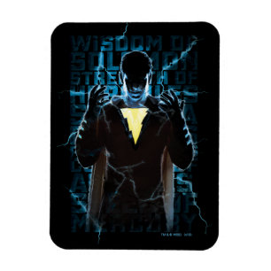 SHAZAM! Shazam及び能力稲妻のタイポグラフィ マグネット