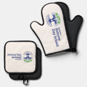 SHDSオーブンミットおよびポットホルダー 鍋つかみ&鍋敷きセット (正面/裏面)