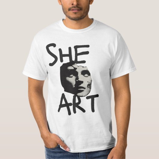 SheアートはっきりしたタイポグラフィTシャツ Tシャツ (正面)
