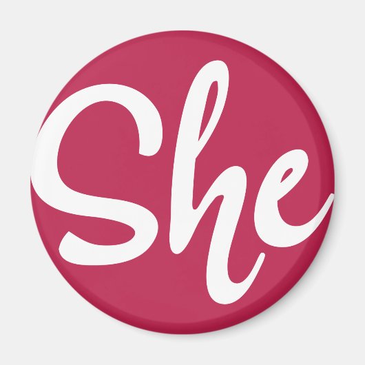 Sheホワイトデザイン磁石 マグネット (正面)
