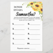 She Baby Showerバイリンガルゲームカードはどこにあったか チラシ (裏面)