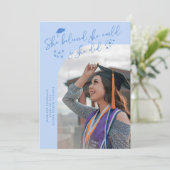 She Believed Icy Blue Graduate Curved Photo 案内状 (スタンド正面)
