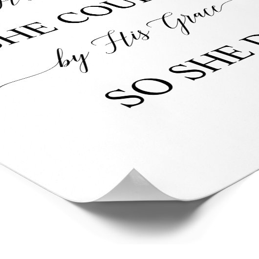 She Believed She Could By His Grace So She Did ポスター (角)