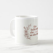 She Believed She Could Motivational Mug | Empowerm コーヒーマグカップ (正面左)