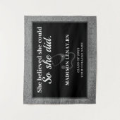 She Believed She Could Nurse Silver Glitter Name タペストリー (正面)