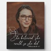 She Believed She Could Photo PhD Graduation フォトプラーク (正面)