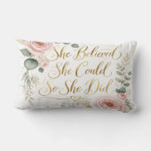 She Believed She Could Pillow ランバークッション (裏面)
