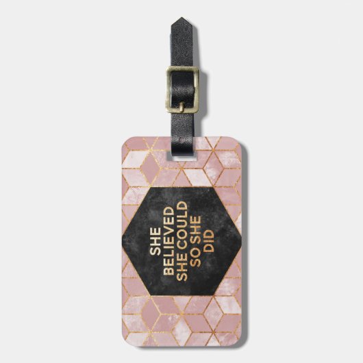 She Believed She Could So She Did ラゲッジタグ (正面縦)